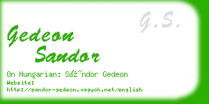 gedeon sandor business card